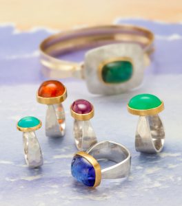 colorful rings by Becky Thatcher Designs