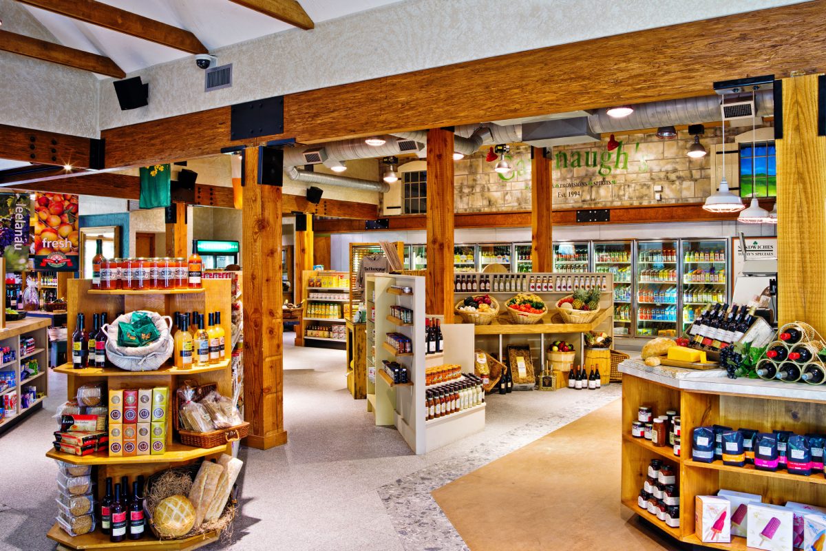 The Homestead grocery store stocked shelves