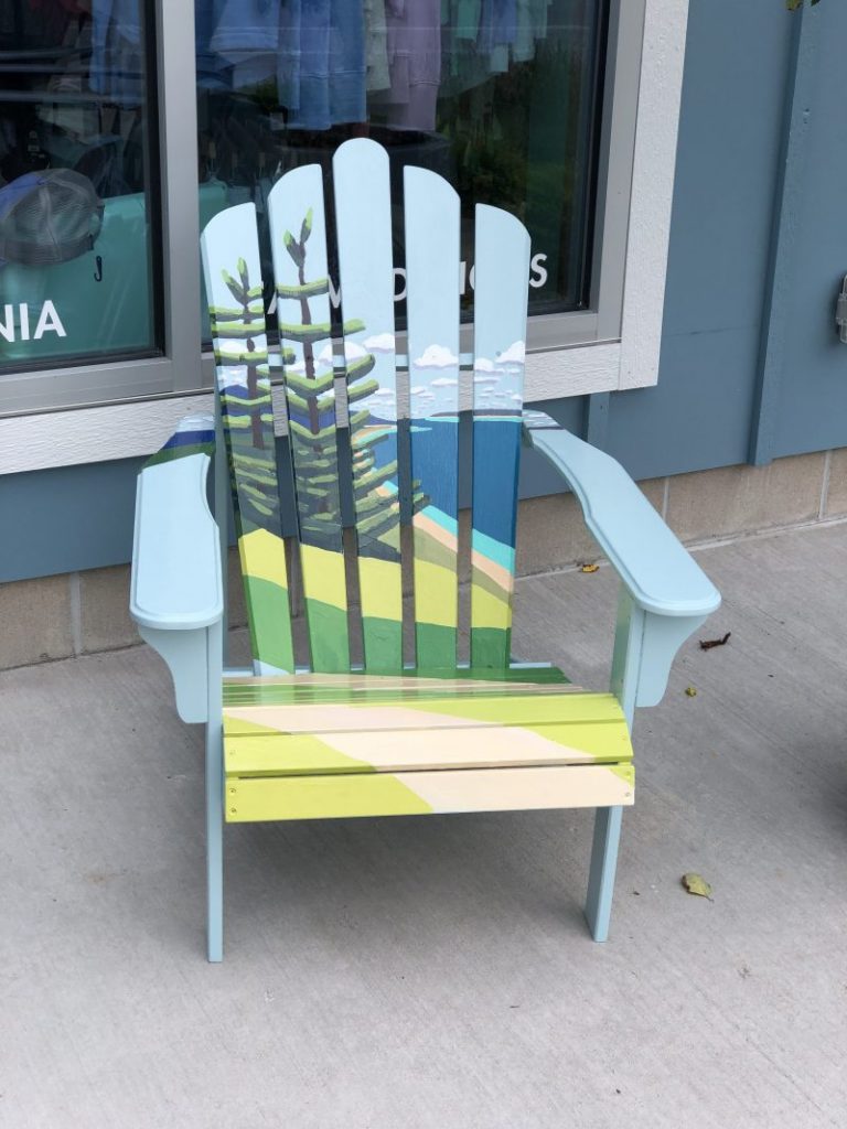 gretchen knoblock painted adirondack chair