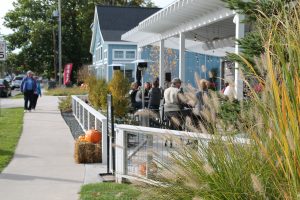 shoppers and wine tasters during Fall in Glen Arbor