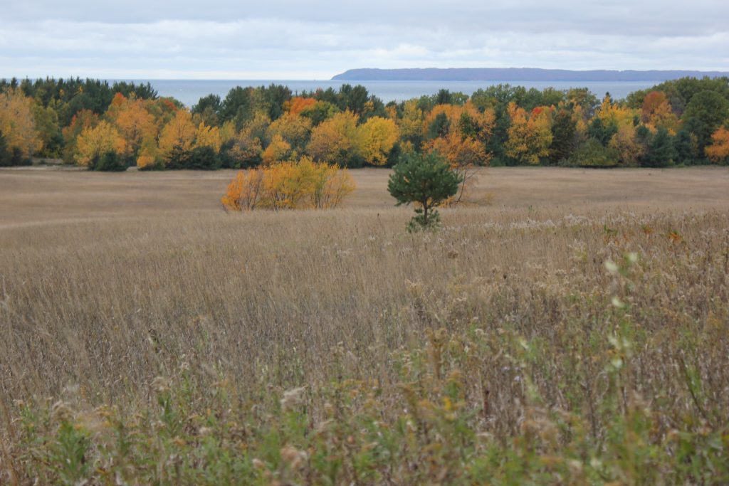 vista of good harbor bay fall national lakeshore