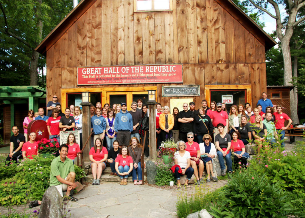 the great hall - staff at Cherry Republic