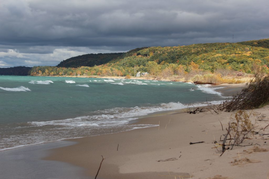 fall view good harbor bay beach