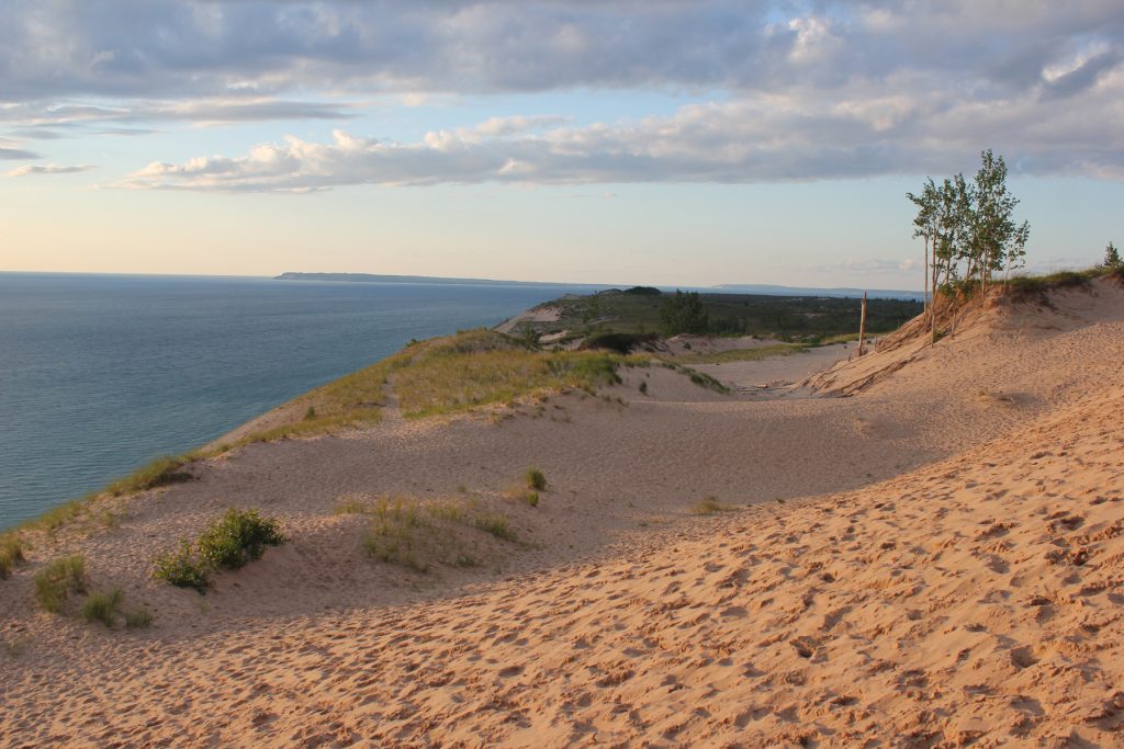 Iconic view from Pierce Stocking Drive overlooking Lake Michigan