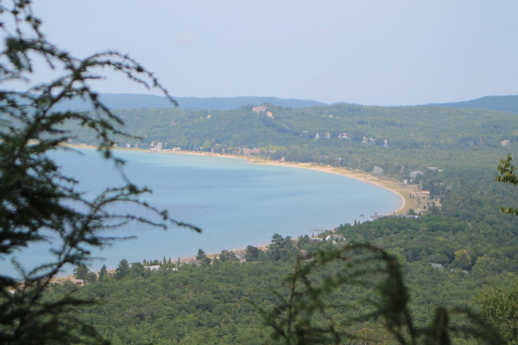 View of Sleeping Bear Bay and Glen Arbor from Alligator Hill