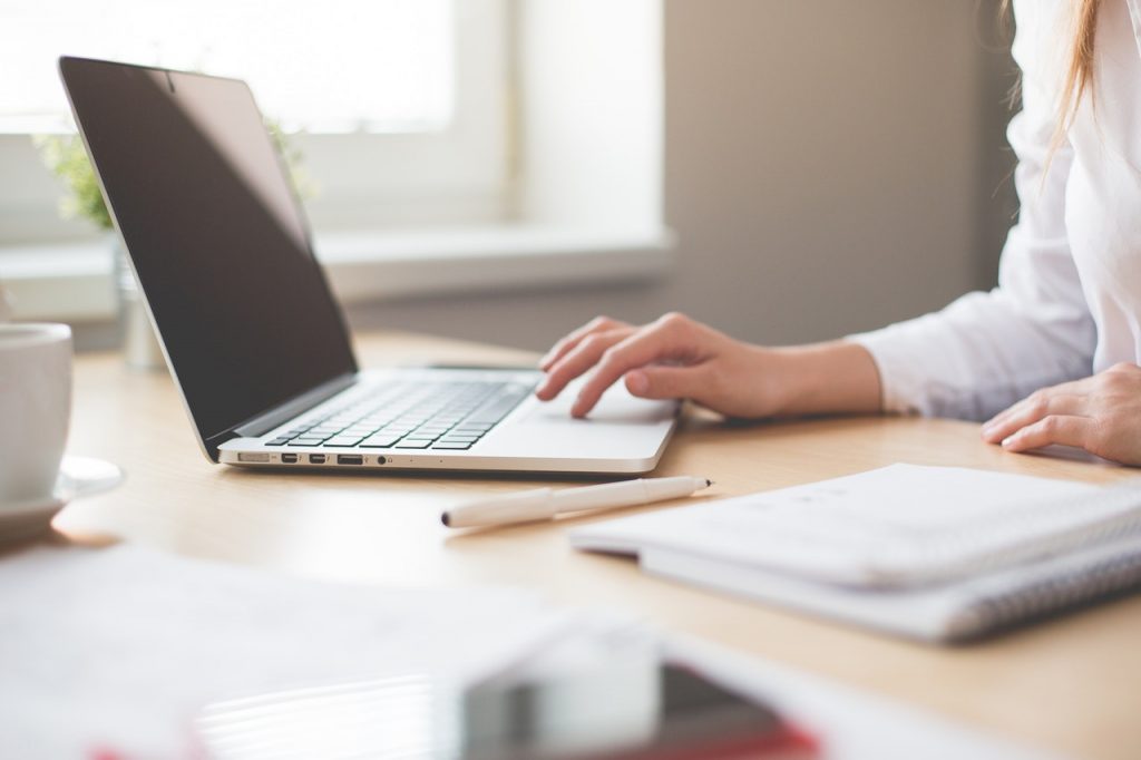 woman working meeting stock photo