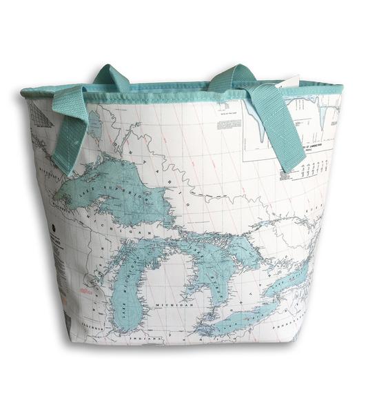 Great Lakes map cooler bag