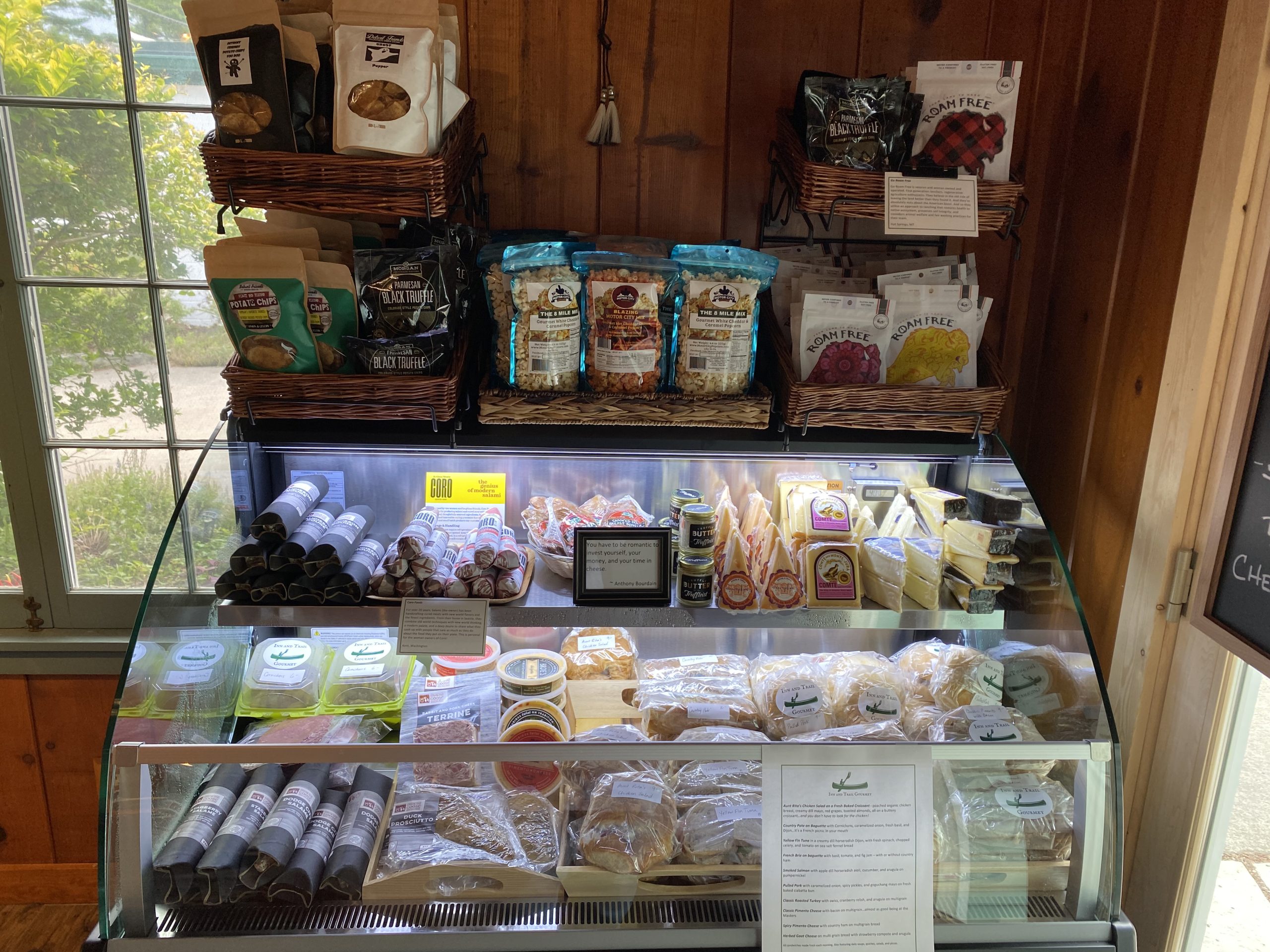 Inn and Trail gourmet inside display case