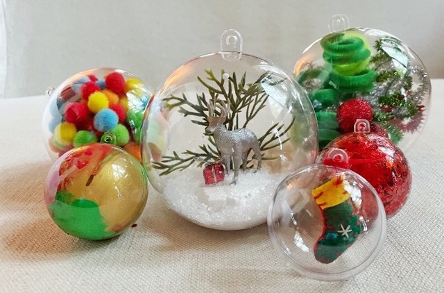 decorate diy fillable christmas ornament