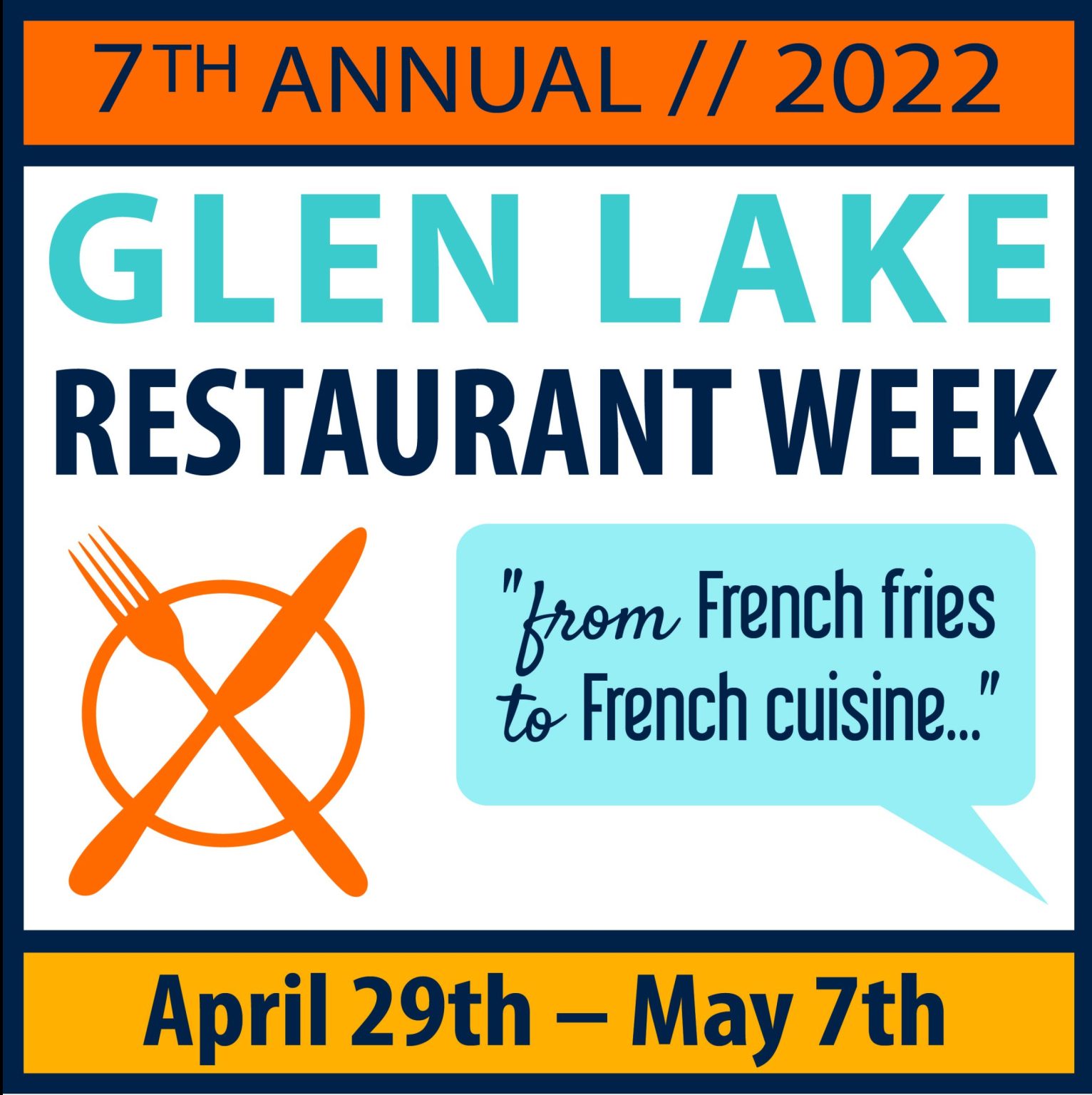 square event details graphic for Glen Lake Restaurant Week