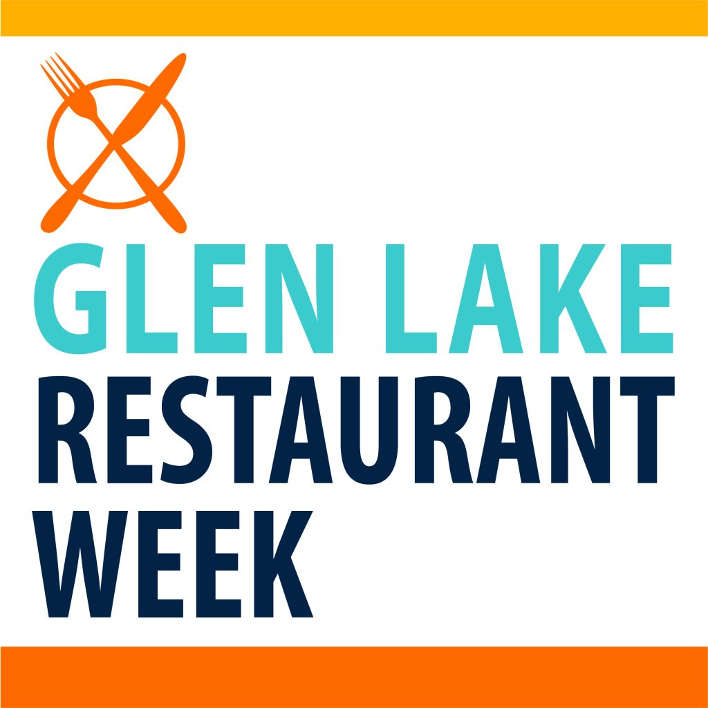 simple bright event graphic for Glen Lake Restaurant Week