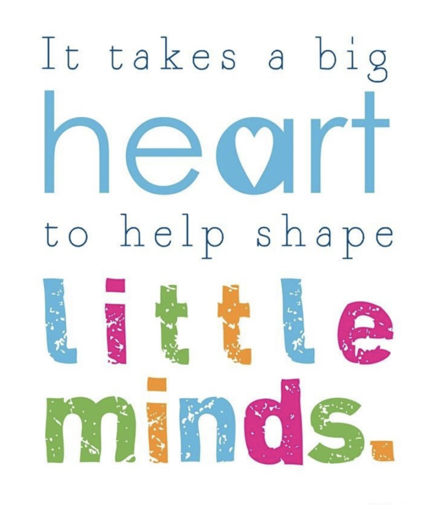 a big hear to shape little minds graphic