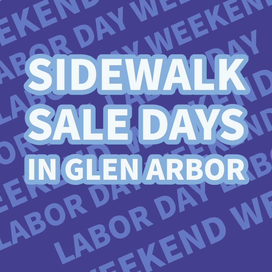 Sidewalk Sale days coming soon to Glen Arbor, visit Labor Day Weekend! #sidewalksales #glenarbor #shopsmall #eatlocal #labordayweekend 
Learn more >> https://www.visitglenarbor.com/event/labor-day-sidewalk-sales-2022/