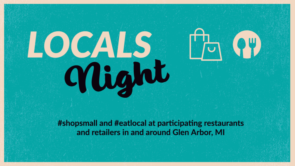 first Thursday in December is Locals Night in Glen Arbor to shop and dine