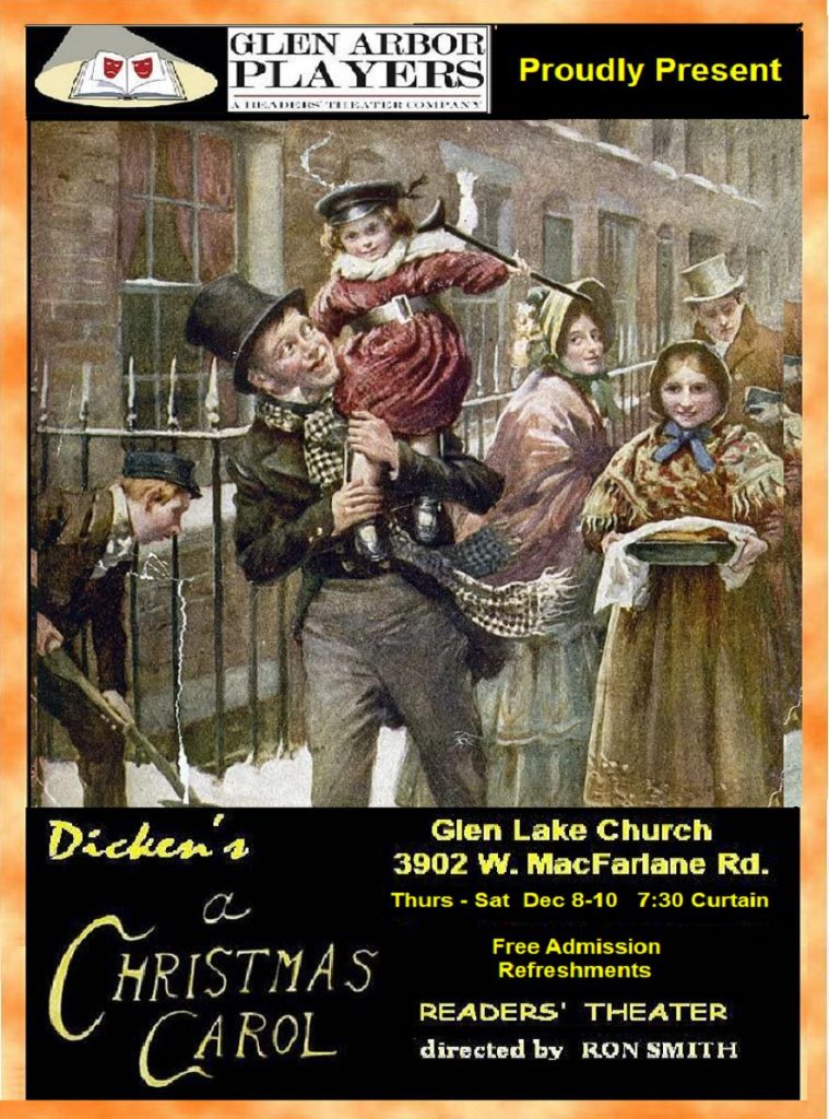 a christmas carol readers theater glen arbor poster