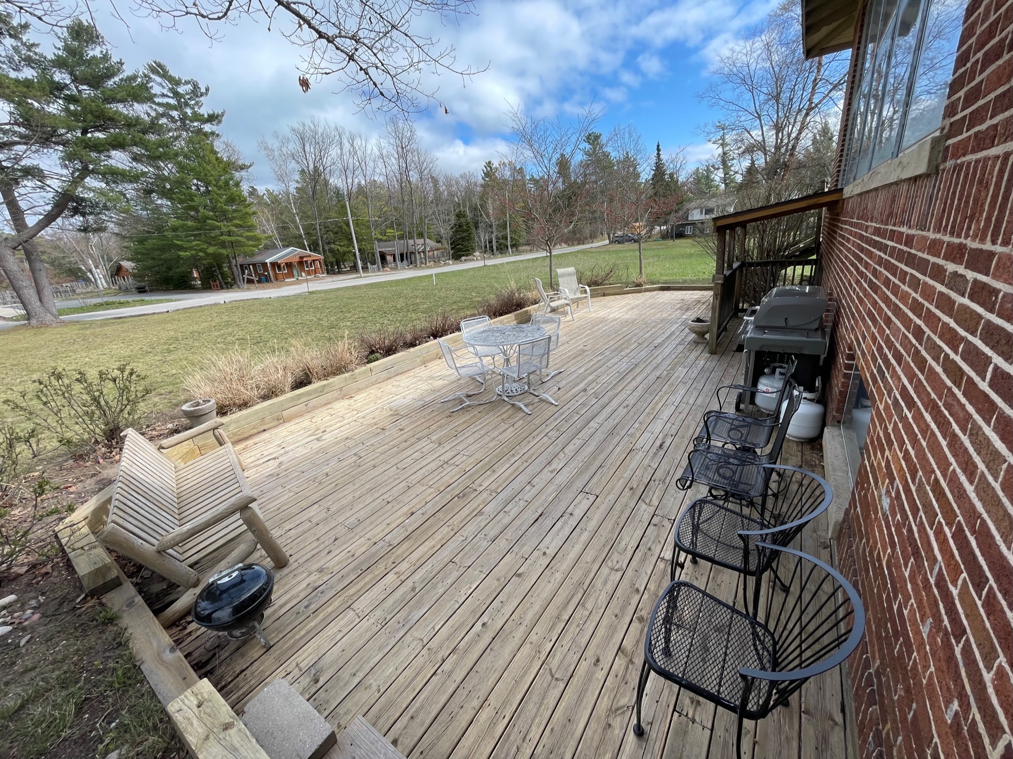 shared back deck and patio