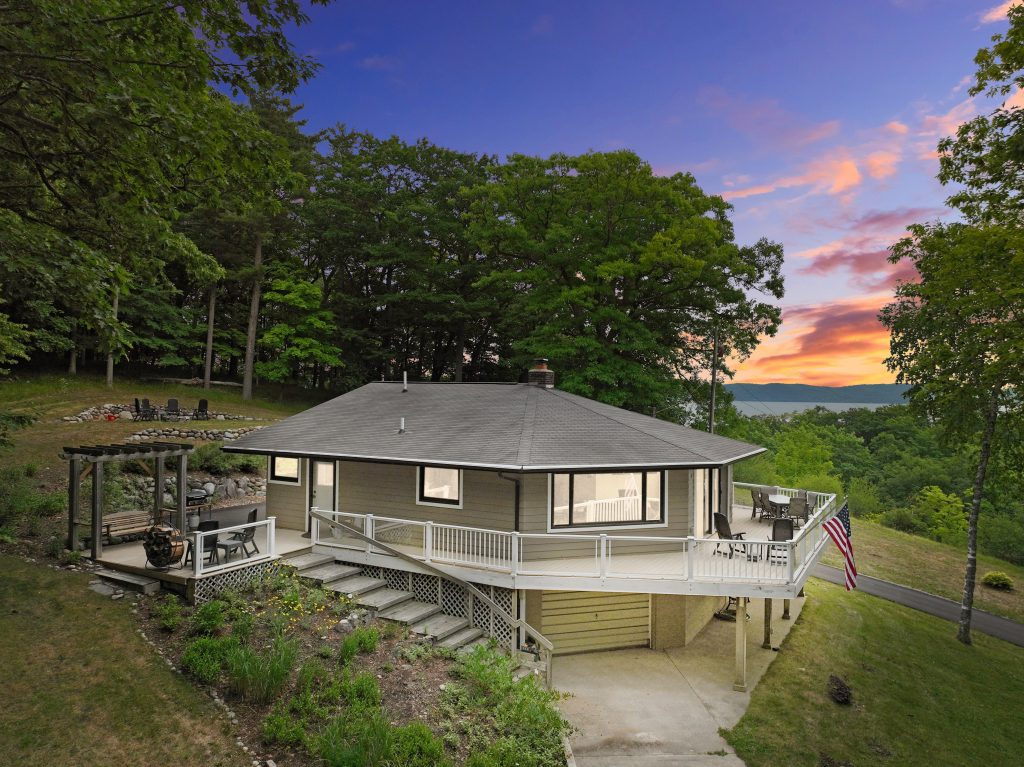 main photo of Glen Lake Ridge vacation rental overlooking Glen Lake