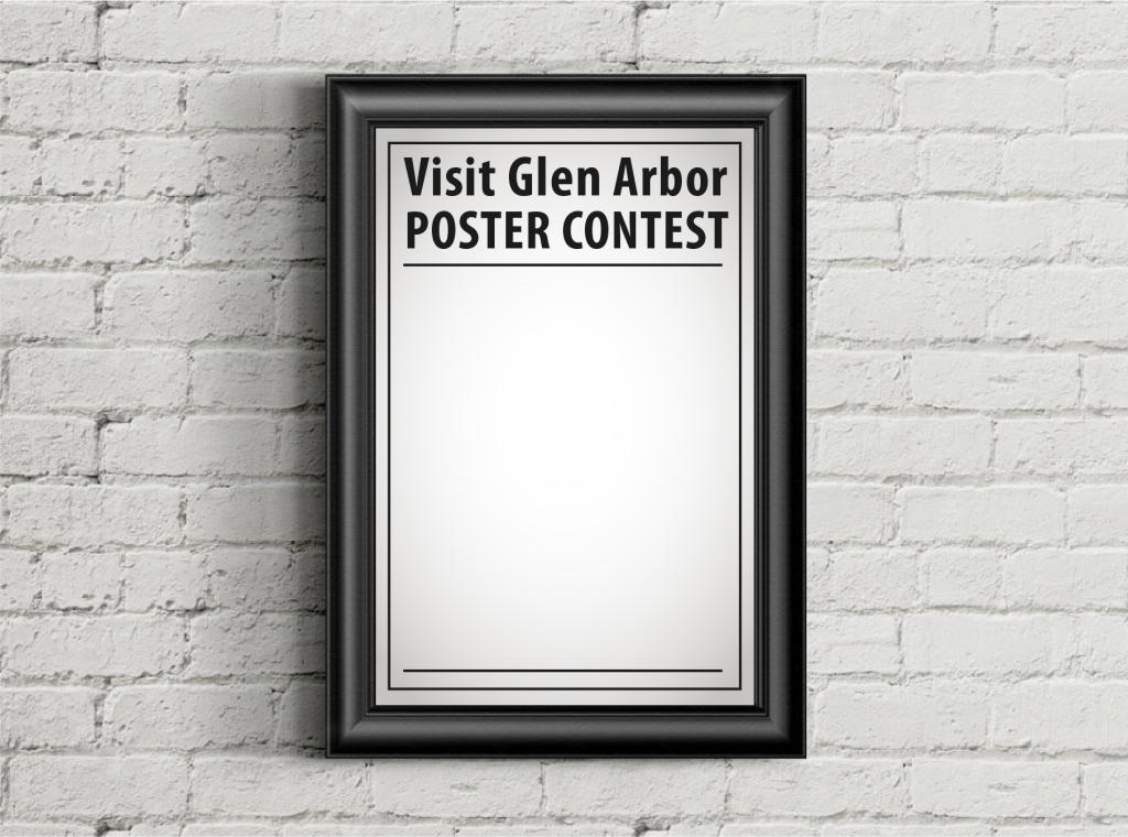 visit glen arbor; glen lake chamber poster contest; blank poster contest graphic