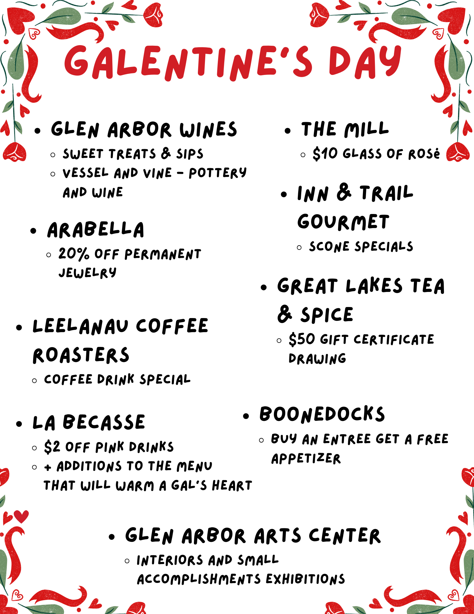 galentines day poster participating businesses